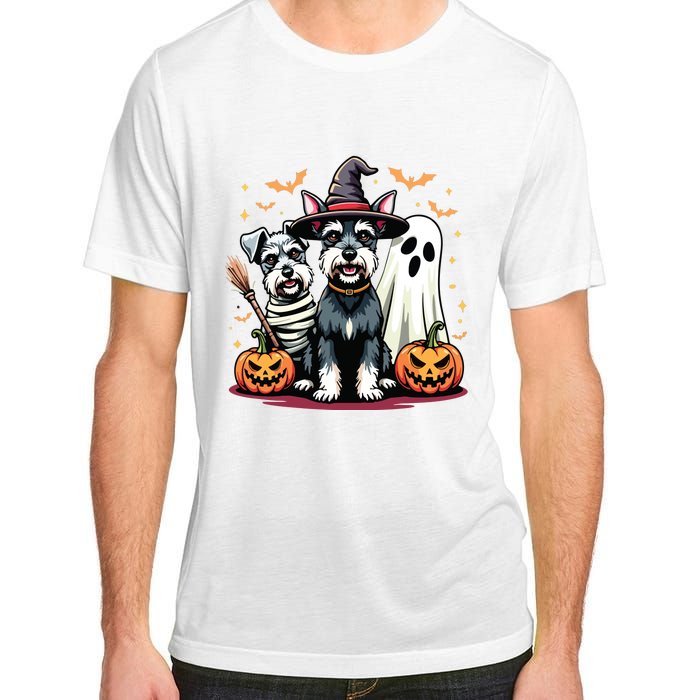 Miniature Schnauzer Halloween Costume Mummy Witch Ghost Dog Adult ChromaSoft Performance T-Shirt