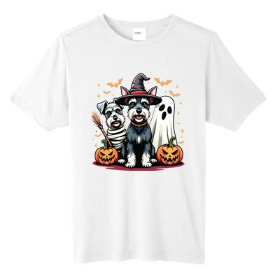 Miniature Schnauzer Halloween Costume Mummy Witch Ghost Dog Tall Fusion ChromaSoft Performance T-Shirt