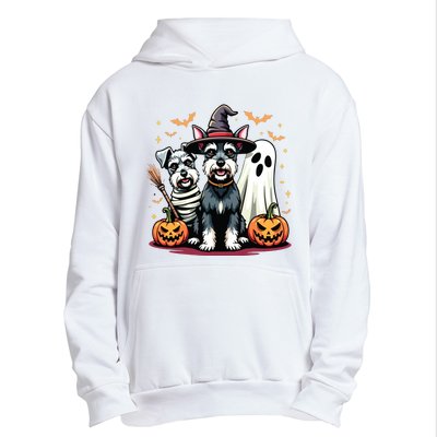 Miniature Schnauzer Halloween Costume Mummy Witch Ghost Dog Urban Pullover Hoodie