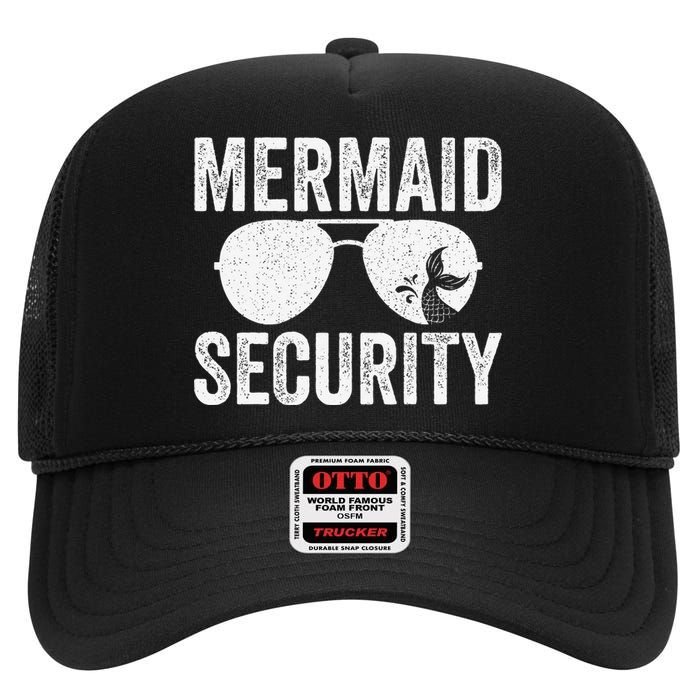 Mermaid Security Halloween Costume Gift High Crown Mesh Back Trucker Hat