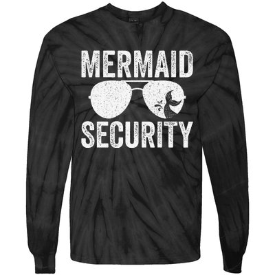 Mermaid Security Halloween Costume Gift Tie-Dye Long Sleeve Shirt