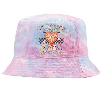 My Students Have A Pizza My Heart Teaching Assistant Heart Valentine's Day Tie-Dyed Bucket Hat