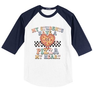 My Students Have A Pizza My Heart Teaching Assistant Heart Valentine's Day Baseball Sleeve Shirt