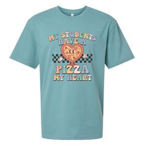 My Students Have A Pizza My Heart Teaching Assistant Heart Valentine's Day Sueded Cloud Jersey T-Shirt