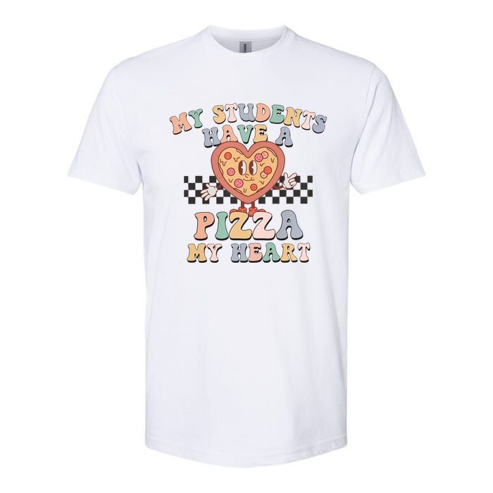 My Students Have A Pizza My Heart Teaching Assistant Heart Valentine's Day Softstyle CVC T-Shirt