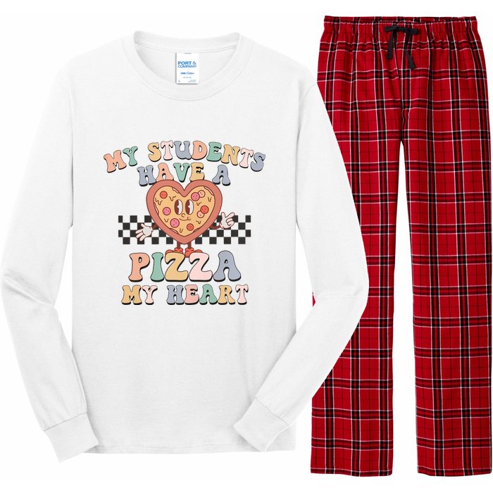 My Students Have A Pizza My Heart Teaching Assistant Heart Valentine's Day Long Sleeve Pajama Set