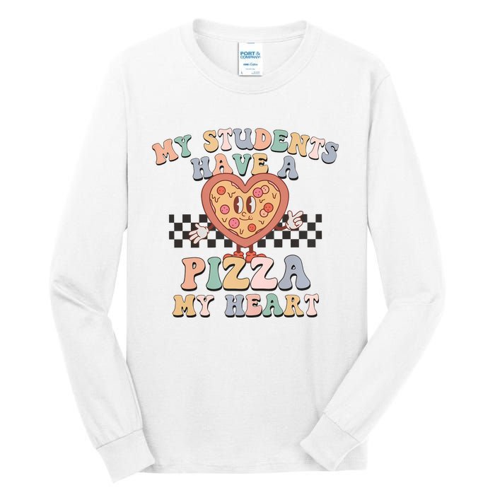 My Students Have A Pizza My Heart Teaching Assistant Heart Valentine's Day Tall Long Sleeve T-Shirt