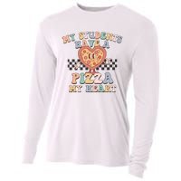 My Students Have A Pizza My Heart Teaching Assistant Heart Valentine's Day Cooling Performance Long Sleeve Crew