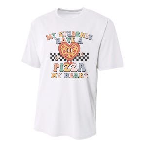 My Students Have A Pizza My Heart Teaching Assistant Heart Valentine's Day Performance Sprint T-Shirt