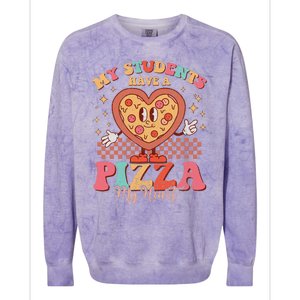 My Students Have A Pizza Of My Heart Valentines Day Teacher Colorblast Crewneck Sweatshirt