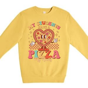 My Students Have A Pizza Of My Heart Valentines Day Teacher Premium Crewneck Sweatshirt