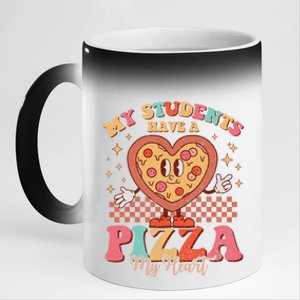 My Students Have A Pizza Of My Heart Valentines Day Teacher 11oz Black Color Changing Mug