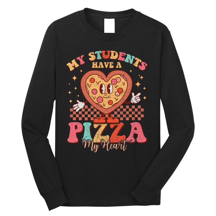 My Students Have A Pizza Of My Heart Valentines Day Teacher Long Sleeve Shirt