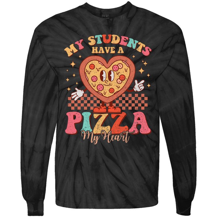 My Students Have A Pizza Of My Heart Valentines Day Teacher Tie-Dye Long Sleeve Shirt