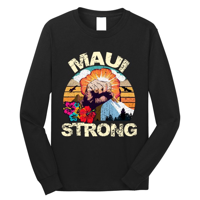 Maui Strong Hawaii Strong Support Vintage Maui Long Sleeve Shirt