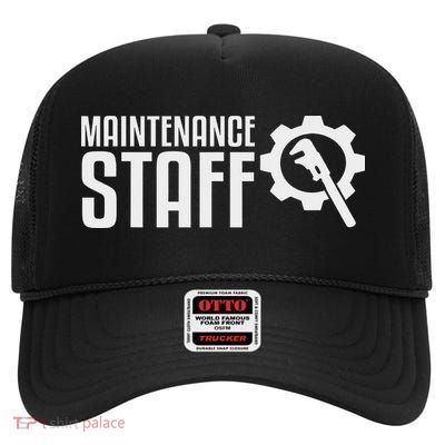 Maintenance Staff Handyman Apartment Maintenance High Crown Mesh Back Trucker Hat