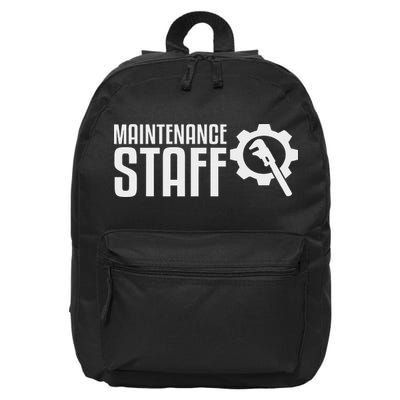 Maintenance Staff Handyman Apartment Maintenance 16 in Basic Backpack