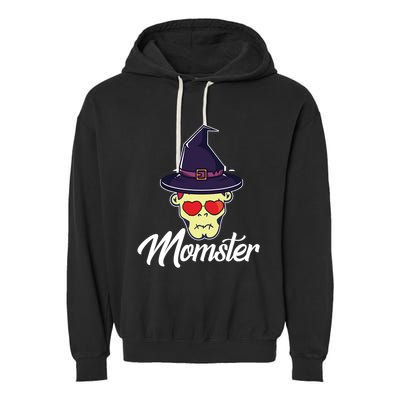 Momster Scary Halloween Mom Skeleton Skull Spooky Season Meaningful Gift Garment-Dyed Fleece Hoodie