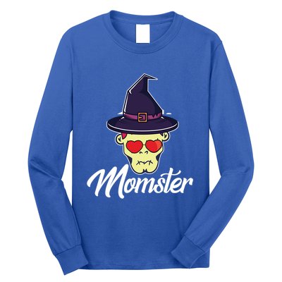 Momster Scary Halloween Mom Skeleton Skull Spooky Season Meaningful Gift Long Sleeve Shirt