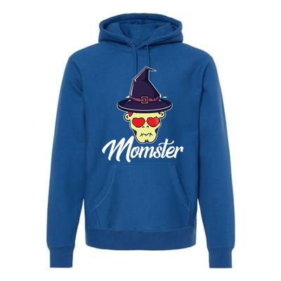 Momster Scary Halloween Mom Skeleton Skull Spooky Season Meaningful Gift Premium Hoodie