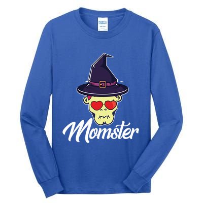 Momster Scary Halloween Mom Skeleton Skull Spooky Season Meaningful Gift Tall Long Sleeve T-Shirt