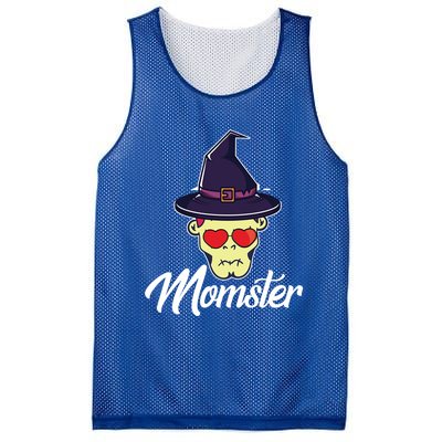 Momster Scary Halloween Mom Skeleton Skull Spooky Season Meaningful Gift Mesh Reversible Basketball Jersey Tank