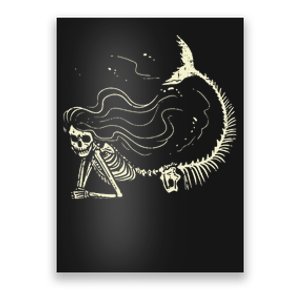 Mermaid Skeleton Halloween Costume Women Girls Poster