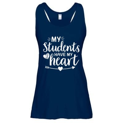 My Students Have My Heart Teacher Valentines Day Gift Ladies Essential Flowy Tank