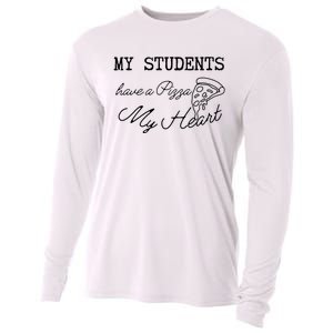 My Students Have A Pizza My Heart Teacher Valentine Cooling Performance Long Sleeve Crew