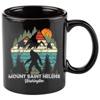 Mount Saint Helens Washington National Park Retro 80's 11oz C Handle Ceramic Mug