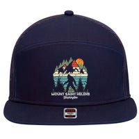 Mount Saint Helens Washington National Park Retro 80's 7 Panel Mesh Trucker Snapback Hat