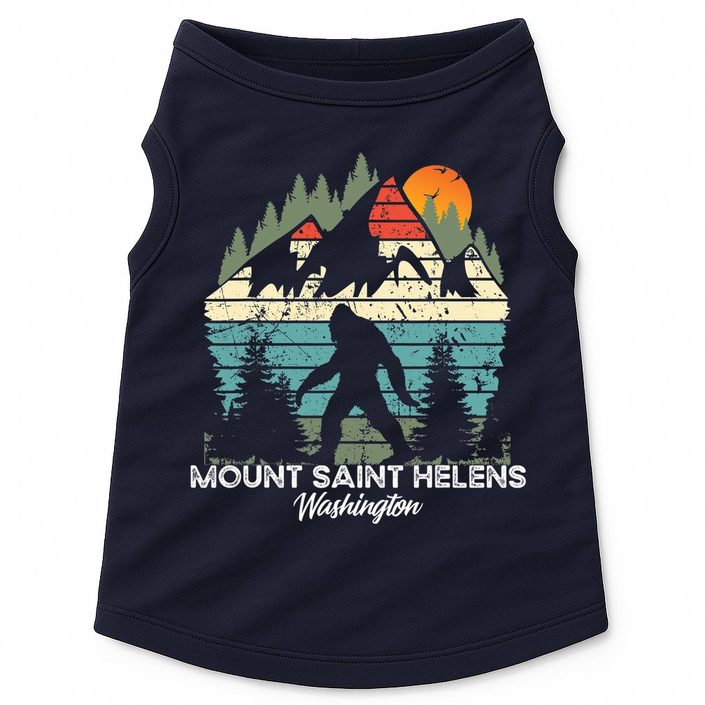 Mount Saint Helens Washington National Park Retro 80's Doggie Tank