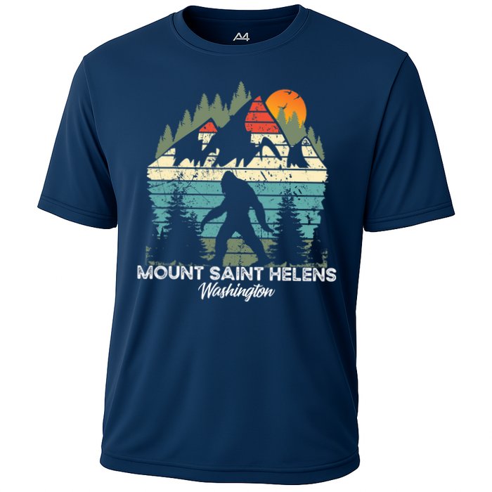 Mount Saint Helens Washington National Park Retro 80's Cooling Performance Crew T-Shirt