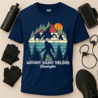 Mount Saint Helens Washington National Park Retro 80's Cooling Performance Crew T-Shirt