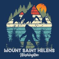 Mount Saint Helens Washington National Park Retro 80's Cooling Performance Crew T-Shirt