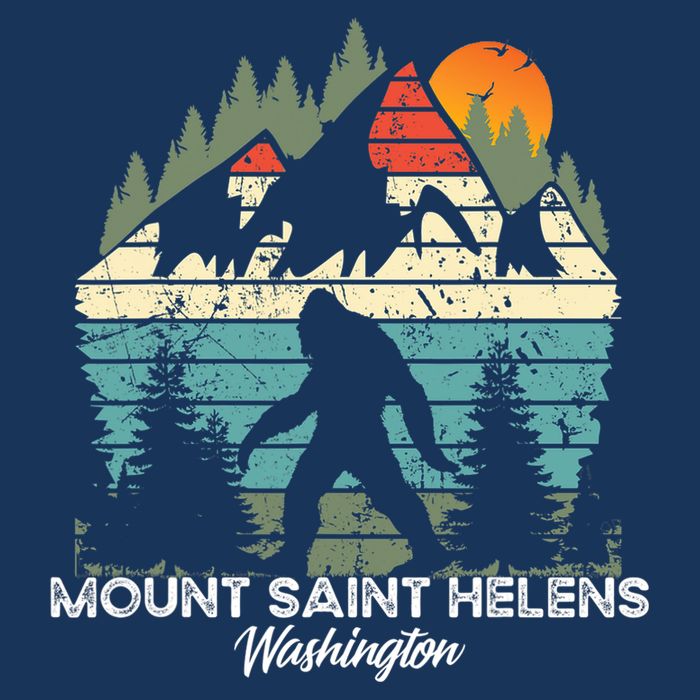 Mount Saint Helens Washington National Park Retro 80's Cooling Performance Crew T-Shirt