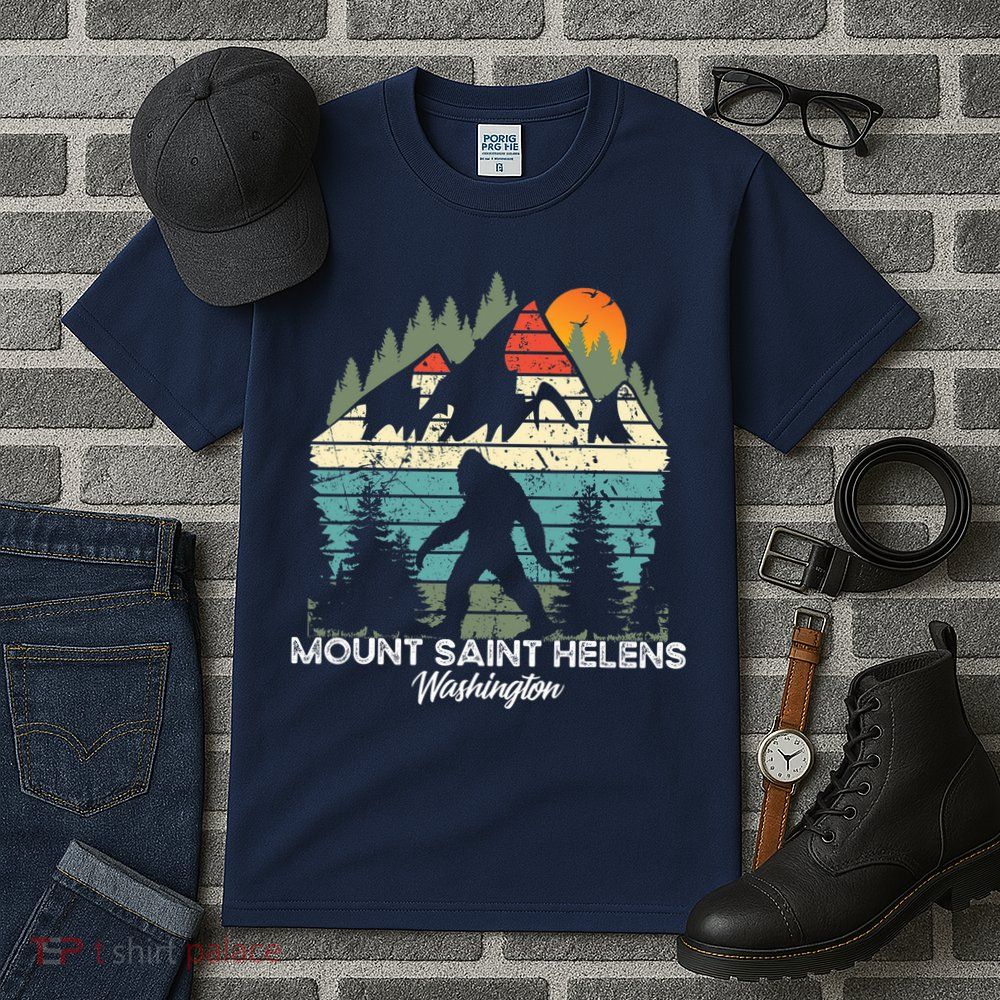 Mount Saint Helens Washington National Park Retro 80's Tall T-Shirt