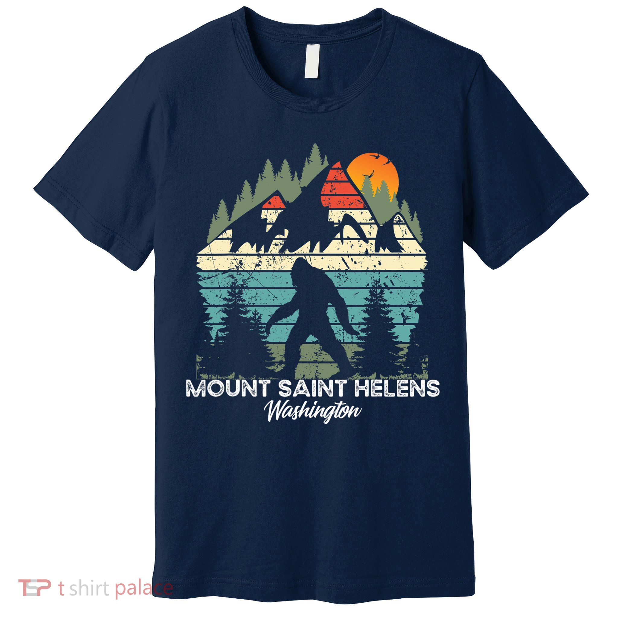 Mount Saint Helens Washington National Park Retro 80's Premium T-Shirt