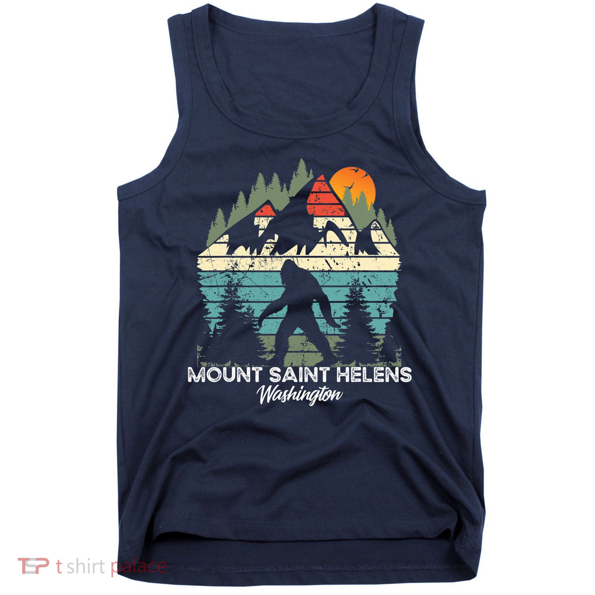 Mount Saint Helens Washington National Park Retro 80's Tank Top