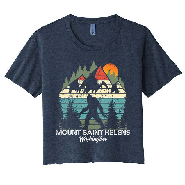 Mount Saint Helens Washington National Park Retro 80's Crop Top