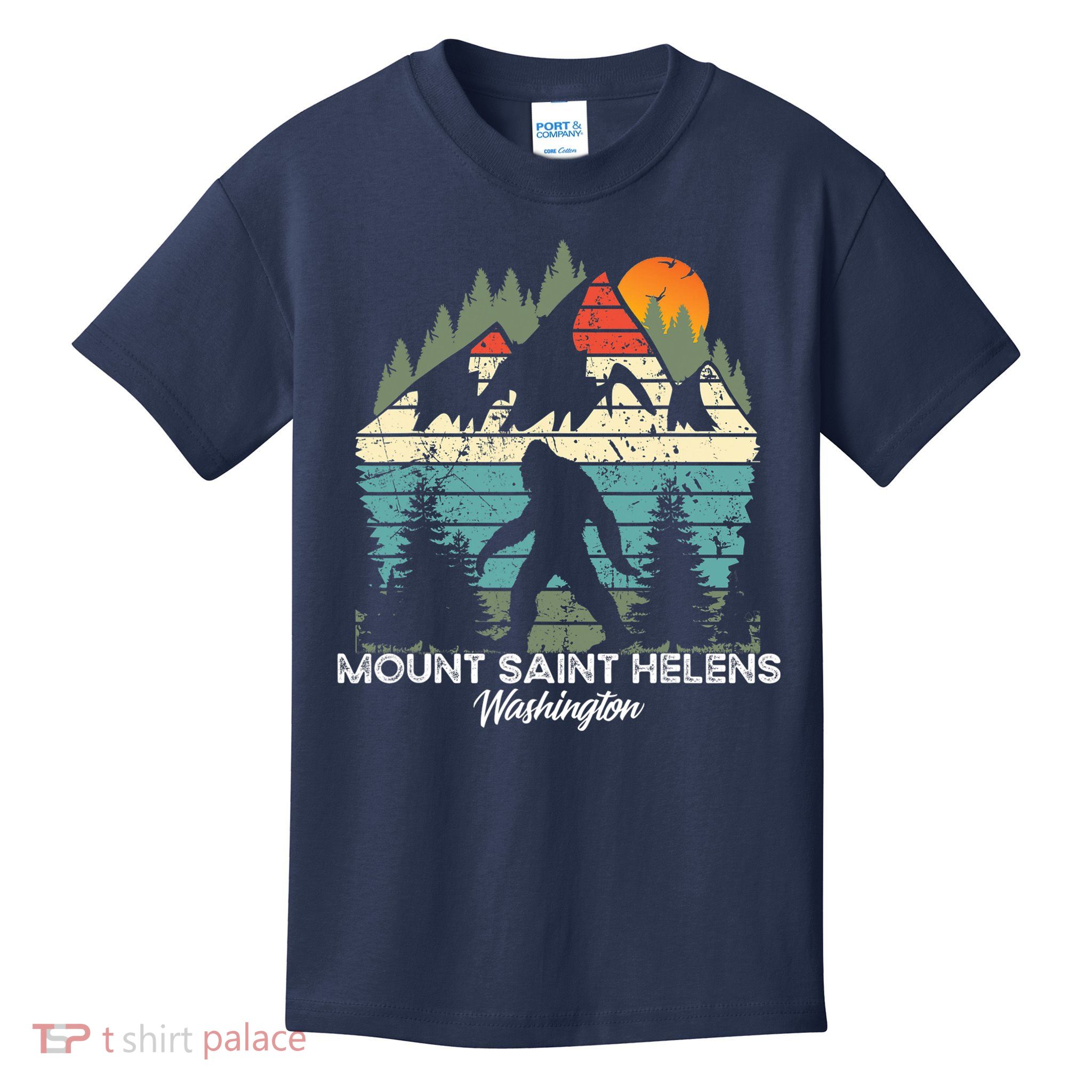 Mount Saint Helens Washington National Park Retro 80's Kids T-Shirt
