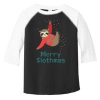 Merry Slothmas Hanging On Christmas Lights Toddler Fine Jersey T-Shirt