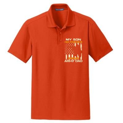 My Son Has Your Back Meaningful Gift Proud Army Dad Military Father's Meaningful Dry Zone Grid Polo