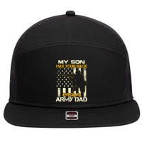 My Son Has Your Back Meaningful Gift Proud Army Dad Military Father's Meaningful 7 Panel Mesh Trucker Snapback Hat