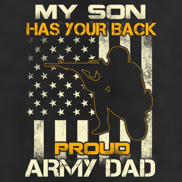 My Son Has Your Back Meaningful Gift Proud Army Dad Military Father's Meaningful 7 Panel Mesh Trucker Snapback Hat