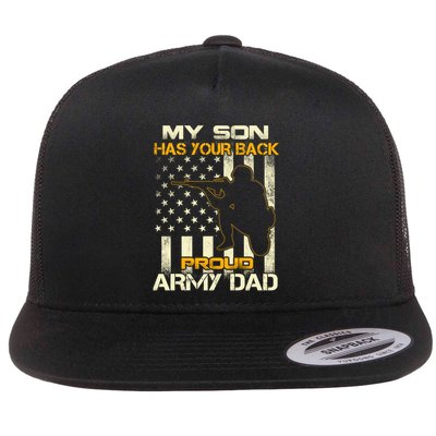My Son Has Your Back Meaningful Gift Proud Army Dad Military Father's Meaningful Flatbill Hat