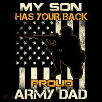 My Son Has Your Back Meaningful Gift Proud Army Dad Military Father's Meaningful Flatbill Hat