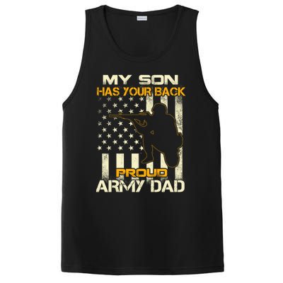 My Son Has Your Back Meaningful Gift Proud Army Dad Military Father's Meaningful PosiCharge Competitor Tank