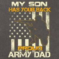 My Son Has Your Back Meaningful Gift Proud Army Dad Military Father's Meaningful Cotton Canvas Backpack