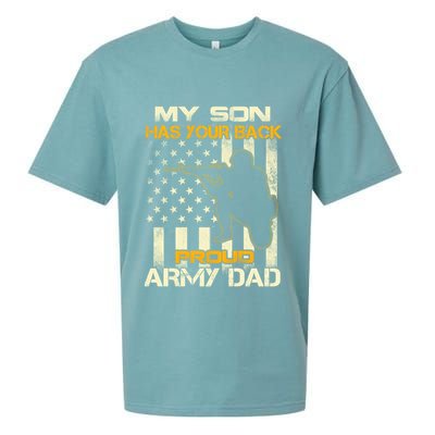 My Son Has Your Back Meaningful Gift Proud Army Dad Military Father's Meaningful Sueded Cloud Jersey T-Shirt